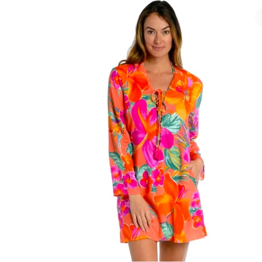 La Blanca resort wear bathing suit  coverup Beach tropical flowers vacation NWT